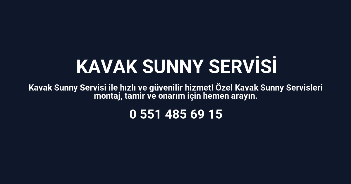 Kavak Sunny Servisi